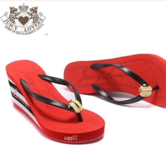 🆕JUICY COUTURE🔺RED SANDALS - Picture 1 of 6